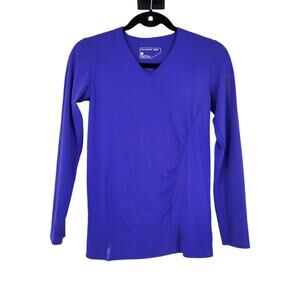 Salomon Womens Purple Long Sleeve Pullover Asymmetric Base Layer Size XS